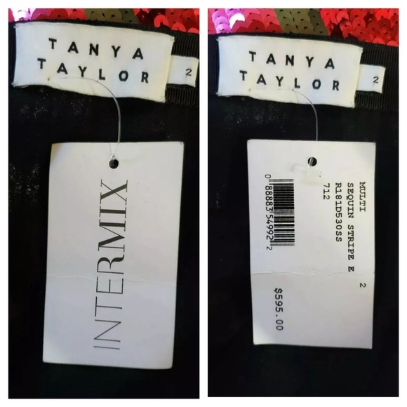 Tanya Taylor Erykah Sequin Stripe Rainbow Dress Taylor Swift Showgirl - Picture 7 of 8